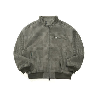[Monterest] Wool Blend Stand Collar Harrington Jacket