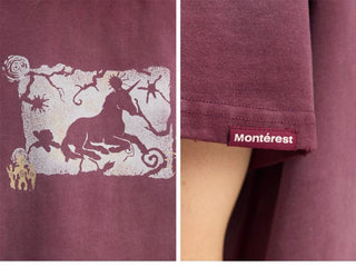 [Monterest] Unicorn Print Washed Cotton T-Shirt