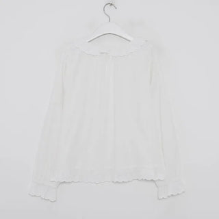 Pintuck lace blouse