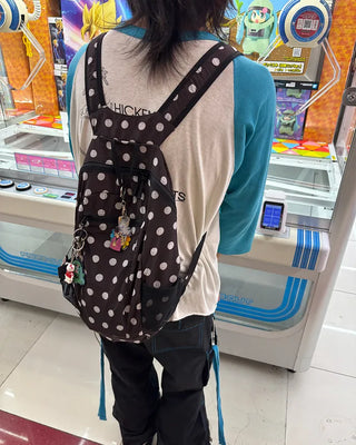 Polka Dot Nylon Backpack