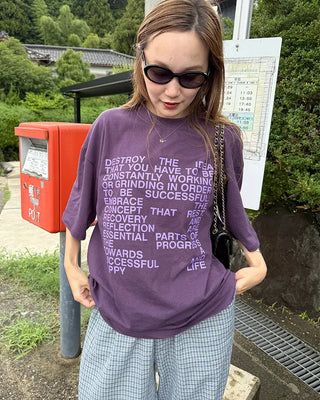 Casual Lettering Loose Fit Short Sleeve T-Shirt