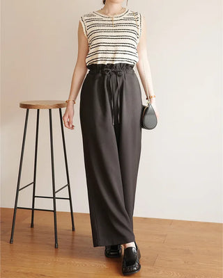 (ORIGINAL) High-waisted frill banding pants