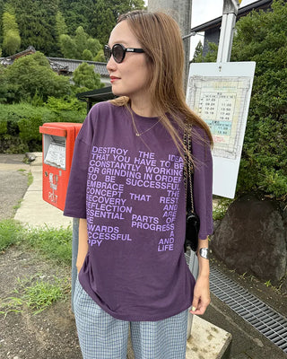 Casual Lettering Loose Fit Short Sleeve T-Shirt