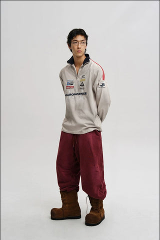 [MASONPRINCE] Racing Half-Zip Pullover