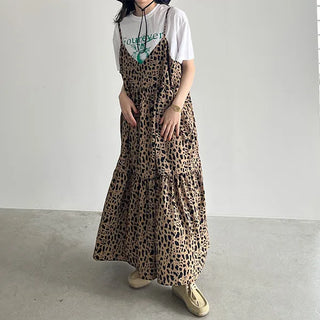 Leopard print long dress