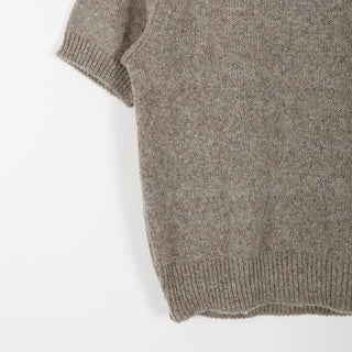 cream half sleeve knit