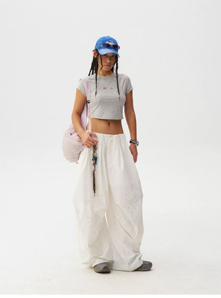 [Monterest] Quick-Dry Burnout Wide Leg Pants