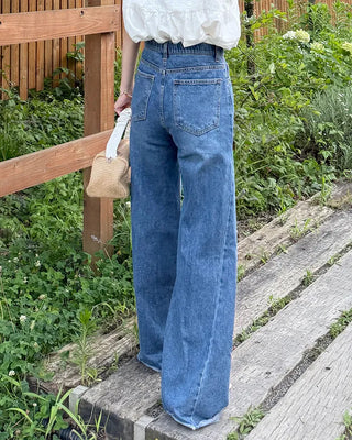 Slit detail denim pants