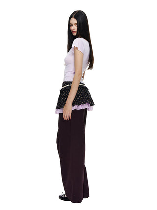 [NECY] Ditsy Dollhouse Lace Micro Skirt