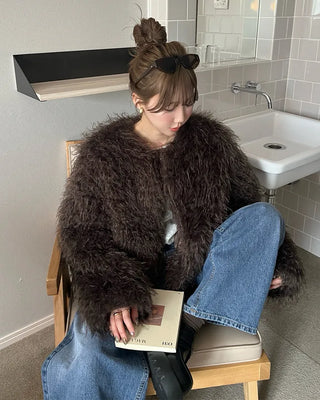 Fur short jacket