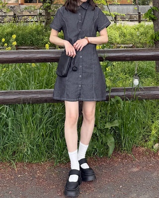 Shirt denim dress