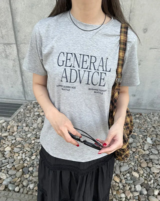ADVICE Lettering Short-Sleeve T-Shirt