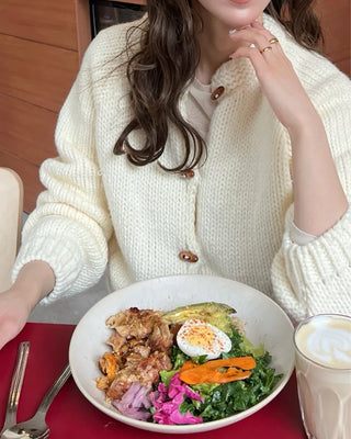 Duffle Point Raglan Sleeve Cardigan