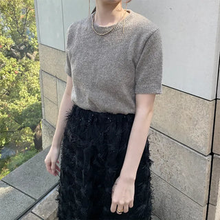 Half-sleeve knit