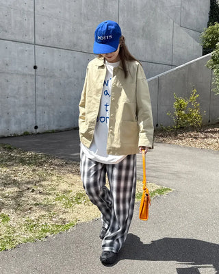 Checked Banding Pants