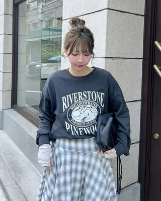 WOOD print sweatshirt