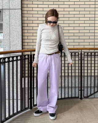 (Unisex) Colored Cotton Wide Pants