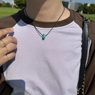Stone Ring Point Necklace
