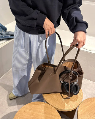 Suede shoulder bag