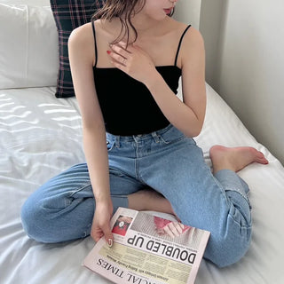 Square camisole with built-in cups