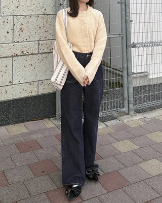 Bouclé Raglan Sleeve Cardigan