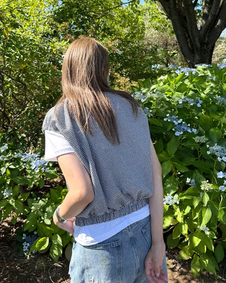 String sleeveless blouse