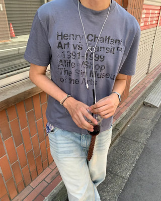 Vintage Lettering Short-Sleeve T-Shirt
