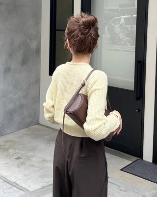 V-neck crop cardigan