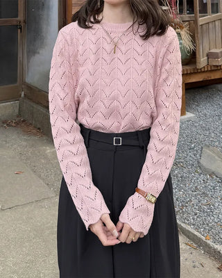 Wave openwork knit