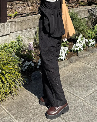 Lace banding pants