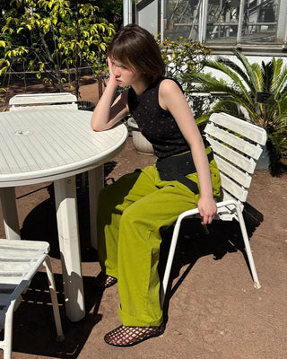 Colored cotton pants