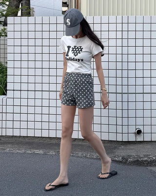 Polka Dot Knit Shorts
