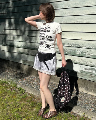 Lettering Slim Short Sleeve T-Shirt