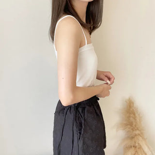 Square neck camisole with built-in cups