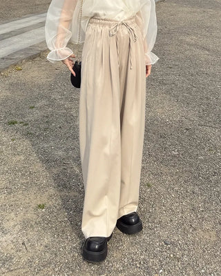 String strap wide slacks