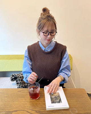 Loose-fitting simple round neck vest