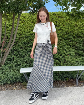 Perforated Cropped Short-Sleeve T-Shirt