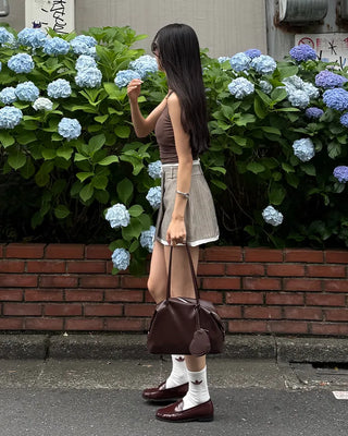 Round-toe simple loafers