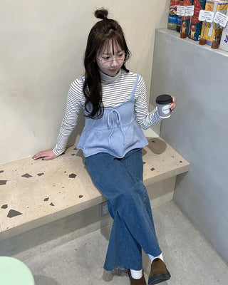 Patch pocket denim pants