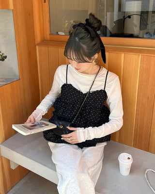 Polka Dot Can-Can Camisole