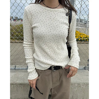 Floral waffle t-shirt
