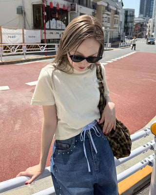 Colorful basic short-sleeved T-shirt