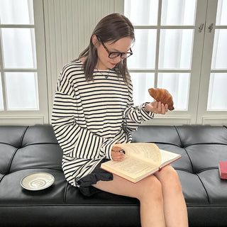 (Unisex) Striped Long-Sleeve T-Shirt