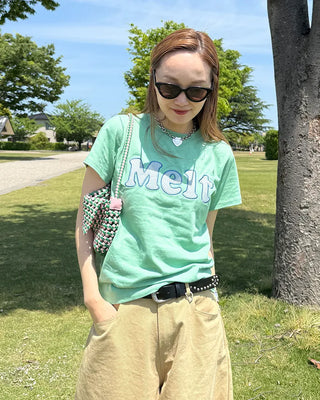Check Lettering Patch Short Sleeve T-Shirt