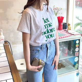 adore lettering T-shirt