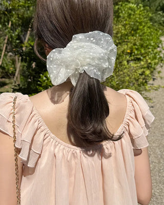 Sheer Dot Scrunchie