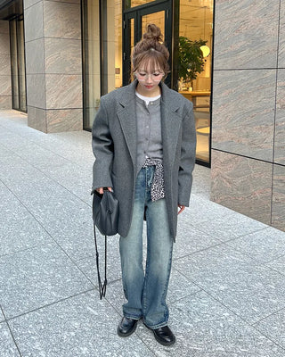 Oversized wool jacket