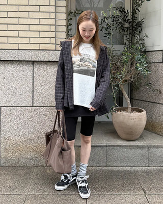 Mini skirt layered capri pants