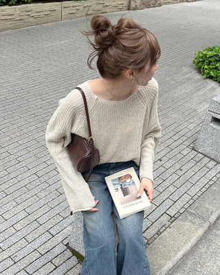 See-through oversized knit