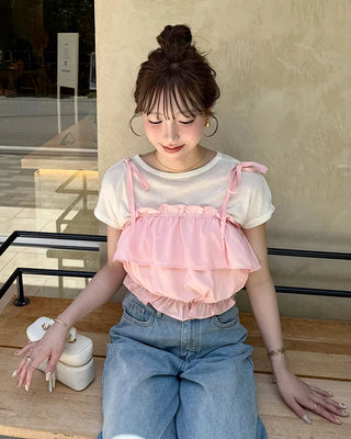 Frilled Crop Sleeveless